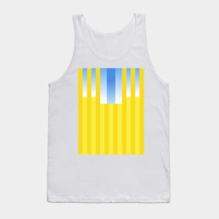 Chelsea Retro 1997 Yellow, Blue & White Striped Away Tank Top